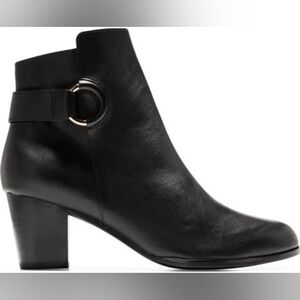 Cole Haan Bailey Black Leather Block Heeled Bootie